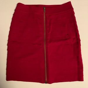 Brand new! Red Short Front Zipper Skirt